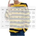 thumbnail image 2 of lcziwo Striped Long Sleeve Shirts For Men Crew Neck Loose Outerwear Athletic Tshirts Comfy Pullover Tees Lounge Streetwear Top Yellow,XXL, 2 of 3