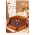 thumbnail image 4 of Jouets-cadeaux Shut The Box Jeu de Société de dés en Bois pour 6 Joueurs, Jeu Classique de Mathématiques de Table et Strategy Game avec Construction en Bois Robuste, Réunions de Famille Camping Voyage Cadeau de Vacances pour Tous, 4 of 6