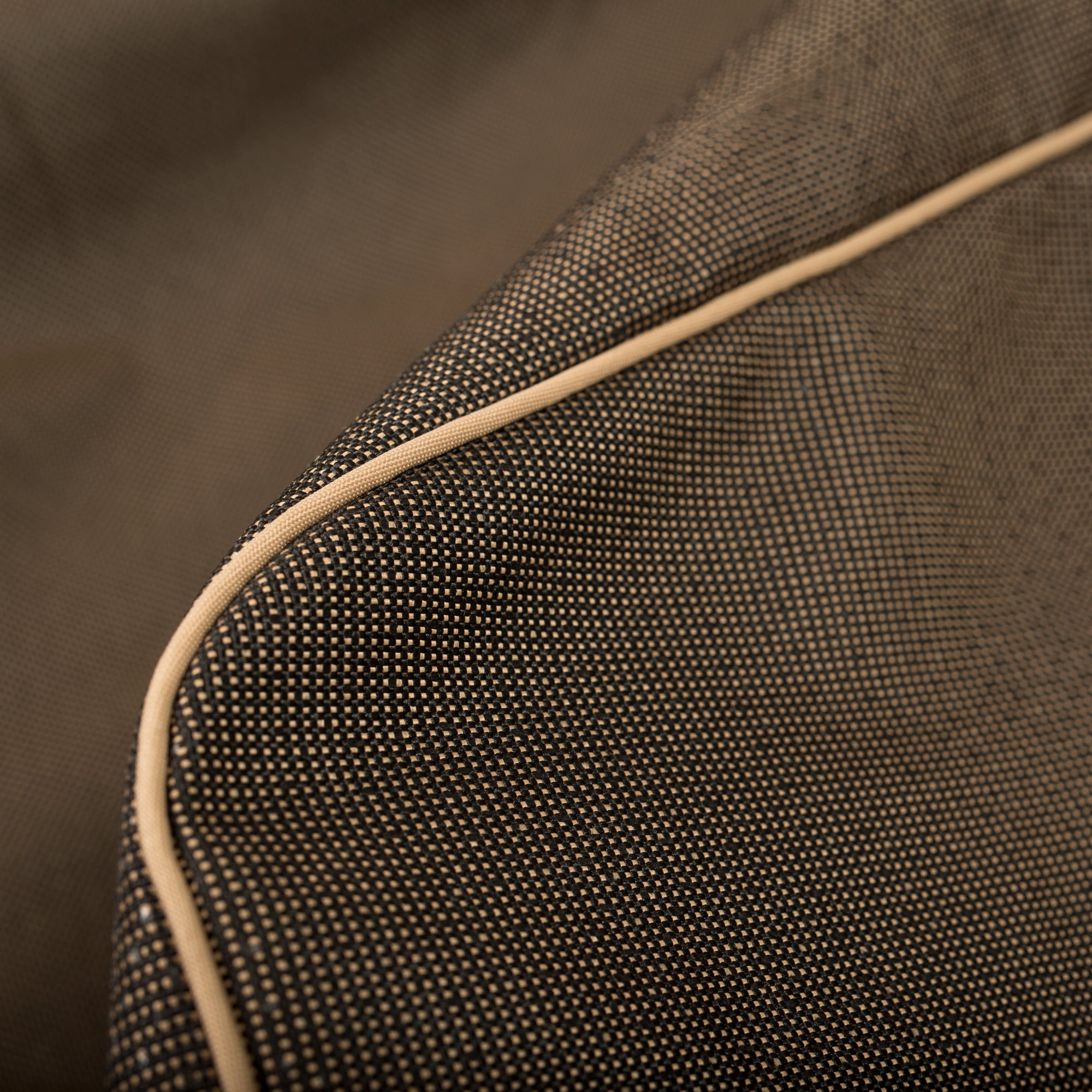 Budge Small Black and Tan Patio Loveseat Cover, StormBlock™ Hillside