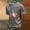 Gray, variant on Men's 250 Years of Freedom Patriotic T-Shirt with Liberty Statue and USA Flag Graphic and Short Sleeves Featuring Crew Neck Design Army Green L