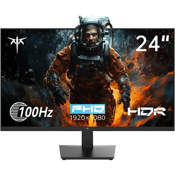 Restored 24 Inch KTC H24V13 Gaming Monitor, 1080P 100Hz VA Panel, 4000:1 Contrast, 104% sRGB, HDR10, FreeSync, HDMI/VGA Low Blue Light, (Refurbished)