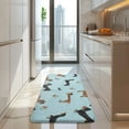 thumbnail image 4 of Dachshund Footprint Bone Kitchen Rug Mat,Kitchen Runner Rugs Non Skid Washable,Decorative Kitchen Floor Mats for Kitchen,Sink,Laundry,17"x47.2", 4 of 7