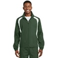 thumbnail image 1 of Sport-Tek ®  Colorblock Raglan Jacket. Jst60 S Forest Green/ White, 1 of 1