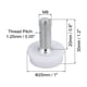 thumbnail image 2 of Uxcell paquete de 12 D25 M8x20mm Pie Nivelador Ajustable de Base Plástica para Muebles, 2 of 2