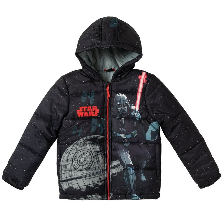 Star Wars Darth Vader TIE Fighter Little Boys Zip Up Puffer Jacket Little Kid to Big Walmart