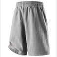 thumbnail image 5 of Hurxie Men's Casual Shorts 7 Inch Elastic Waist Drawstring Lightweight Summer Beach Shorts with Pockets Gray,XL, 5 of 5