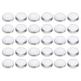 thumbnail image 1 of Uxcell Cabochones de vidrio transparente, 100 piezas de azulejos de vidrio redondos de 20 mm para hacer joyas de colgantes de fotos, claro, 1 of 5