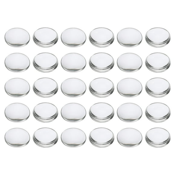 Uxcell Cabochones de vidrio transparente, 100 piezas de azulejos de vidrio redondos de 20 mm para hacer joyas de colgantes de fotos, claro