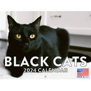 Black Cat 2024 Wall Calendar Black Cat 2024 Calendar
