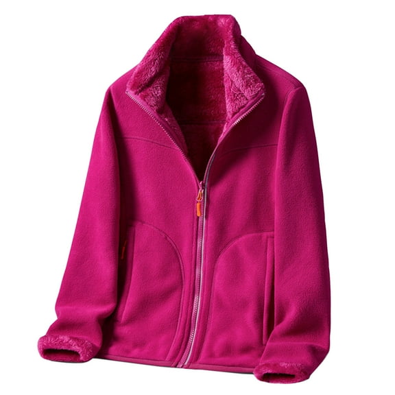 Lindreshi Cardigan Sweaters for Women Men's and Women's Double-Sided Fleece Jacket Women's Thickened Fleece Sweater Winter Warm Jacket