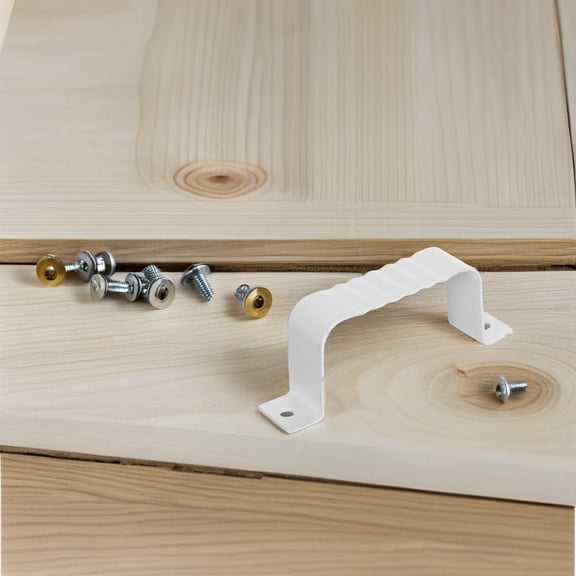 PTOOTP 6Pcs White Downspout Brackets for Efficient Rainwater Drainage and Quick Installation