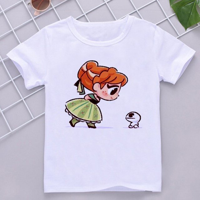 Disney Child Mermaid Princess Kawaii Printed T-shirt Baby Girl Soft Cartoon Clothing Cute Graphic Tops Kids Funny Tees DropshipHeight-80(1-2T) Gao Jinjia LED