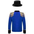 thumbnail image 4 of Aislor Drum Major Outfits for Girls Boys School Marching Band Uniform Jacket Royal Blue 12, 4 of 7