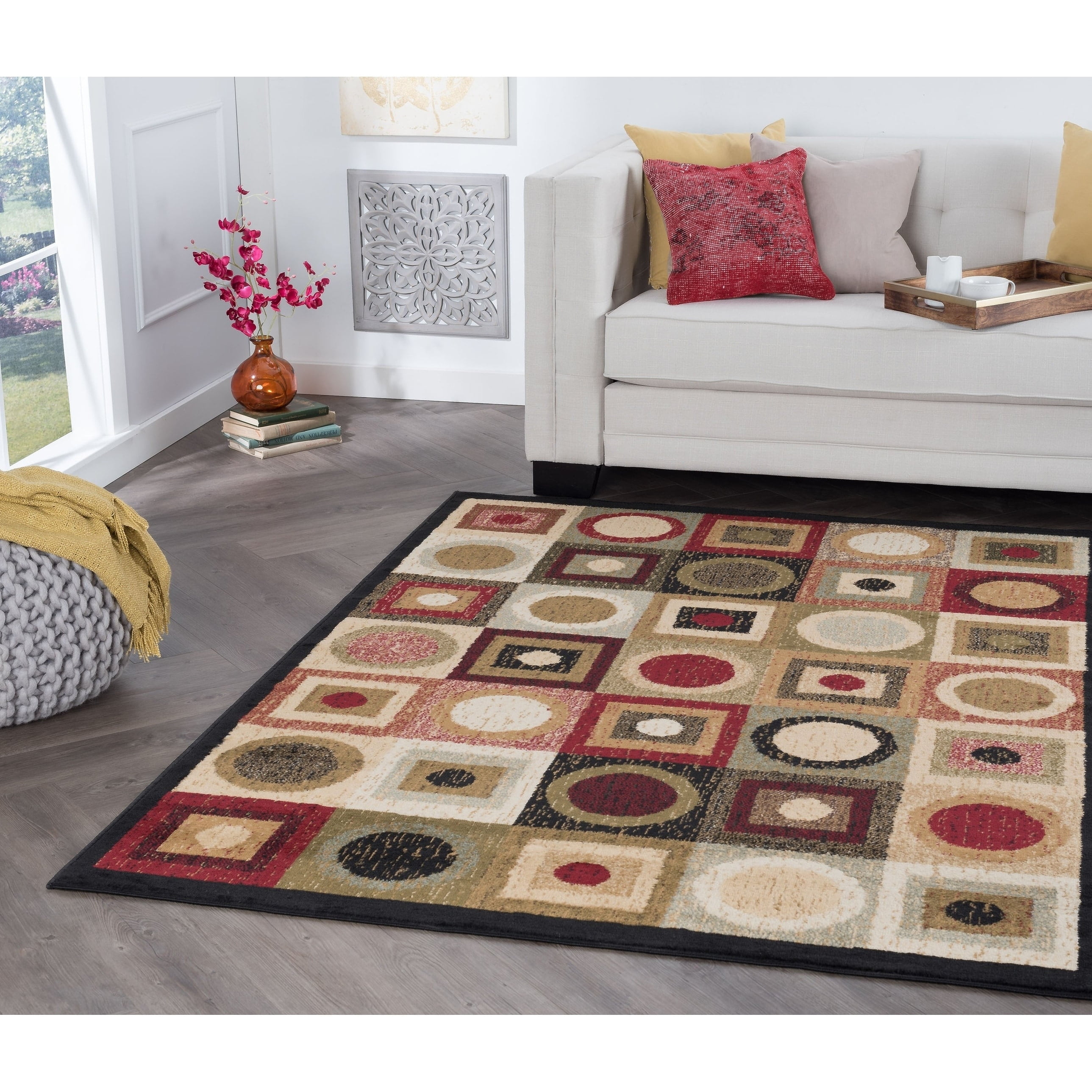 Alise Rugs Hamilton Contemporary Geometric Area Rug 7'10 x 9'10
