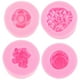 thumbnail image 1 of KAKOWELY 4 moldes de silicona con forma de flor para manualidades, moldes para fondant, moldes para flores pequeñas, 1 of 4