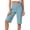 Sky Blue, variant on Women Stretchy Yoga Shorts High Waisted Knee Length Bermuda Pants for Workout Running Gym Golf Activewear Wine S