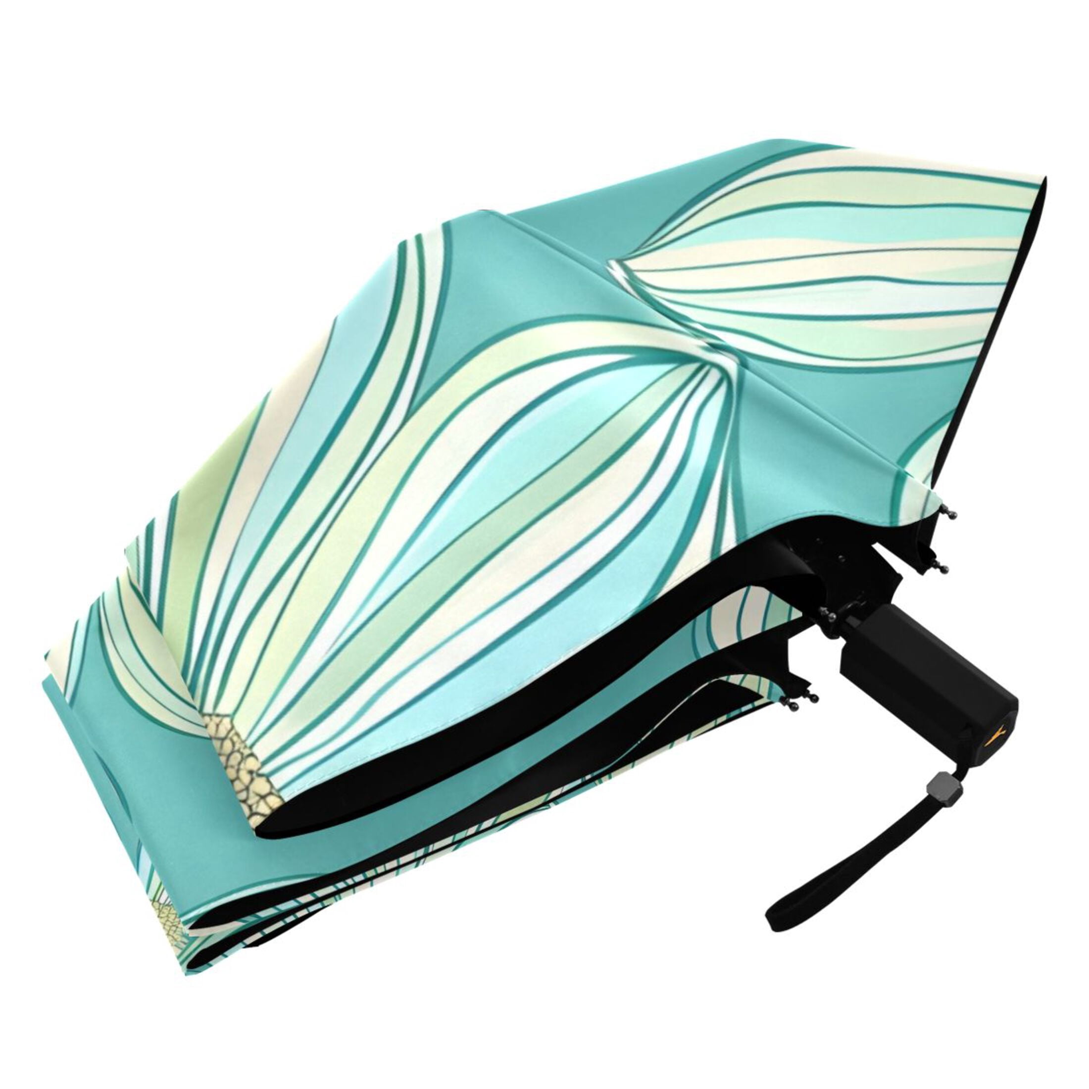 Compact Sun Umbrella Windproof Travel Umbrellas for Rain Strong Portable UV Protection Watercolor Daisy Flowers