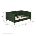 thumbnail image 6 of DHP Franklin Mid-Century Upholstered Daybed Frame, Green Velvet, Full, 6 of 19