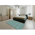 thumbnail image 5 of Ahgly Company Machine Washable Indoor Rectangle Transitional Azure Blue Area Rugs, 7' x 10', 5 of 7