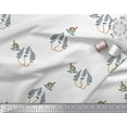thumbnail image 2 of Soimoi Poly Georgette Fabric Leaves,Bird & Floral Block Decor Fabric Printed Yard 42 Inch Wide, 2 of 3