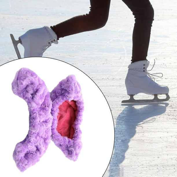 Protège-lames Pour Patins à Glace – TPU élastique, Taille M, Rose/noir, Anti-rouille