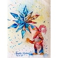 thumbnail image 2 of Rudraksi, Ashwini 25x32 White Modern Wood Framed Museum Art Print Titled - Gnome With Crystal Star, 2 of 4