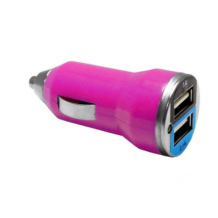EpicDealz Dual USB Car Charger 3.1Amp 15.5W - 1.0&2.1A Smart Power Supply For PCD Quickfire GTX75 (AT&T) - Compact Hot Pink