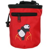 "AMC Rock Climbing Panda Embroidered Chalk Bag w/ Zip Pocket, Red, 7""H x 5""D"