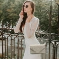 thumbnail image 4 of Elegante vestido de noche de encaje de flores para mujer, bolso de mano con bola, cartera de boda, 4 of 5