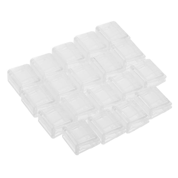 KONTONTY Transparent Plastic Paper Clips for Home Use Small Size 20 Pieces Document Organizer