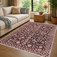 thumbnail image 2 of GLATTICE 5x7 Washable Rugs for Living Room Non-Slip Thin Printed Floor Carpet for Bedroom Dining Room Playroom Indoor Office, Deep Burgundy, 2 of 7