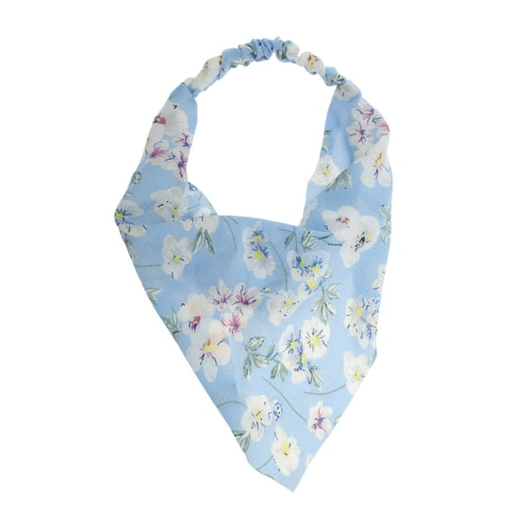 Unique Bargains 1 Pc Fashion Flower Headwrap for Women Blue