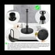 thumbnail image 2 of Soporte para Toallas de Papel para Encimera, Soporte para Toallas de Papel con de Trinquete para Cocina, BañO, Negro, 2 of 6