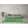 thumbnail image 3 of Ahgly Company Indoor Round Geometric Emerald Green Traditional Area Rugs, 7' Round, 3 of 4