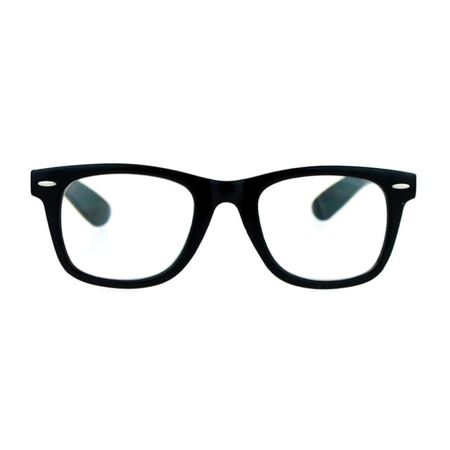 SA106 Retro Horn Rim Multi 3 Focus Progressive Reading Glasses Black 2.0