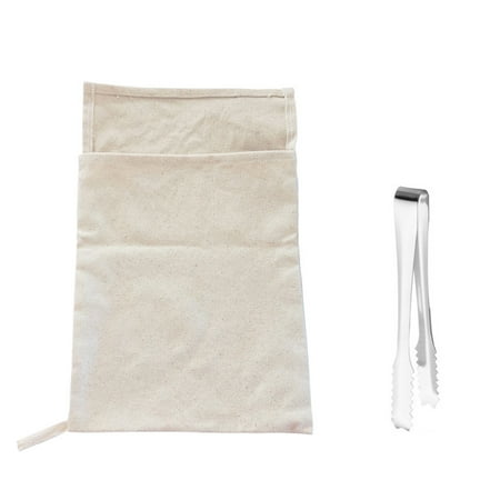 

LANGERIY 2Pcs Canvas Ice Bags Crushed Ice Clip Bar Ice Tools Kitchen Accessories