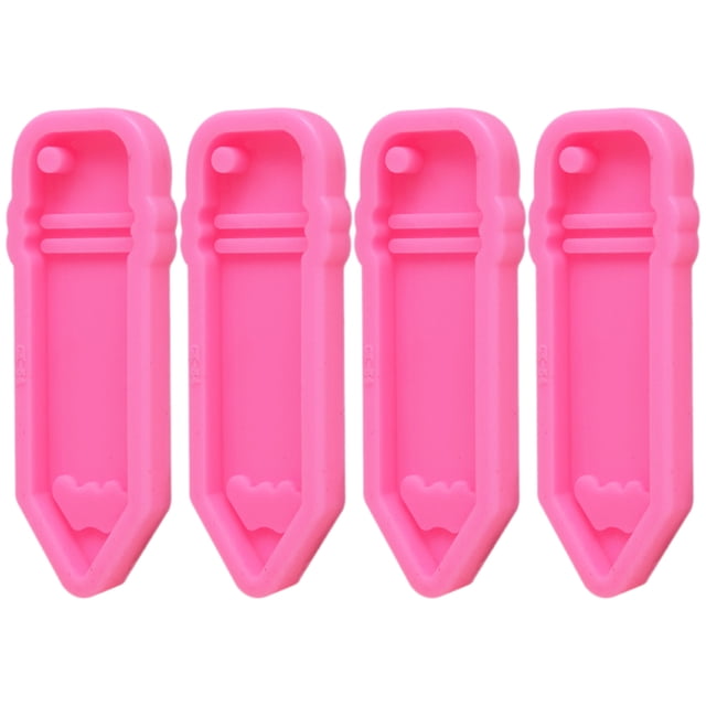moldes de silicona para colgantes de lápiz, antiadherentes, para llaveros y fundición de lápices.