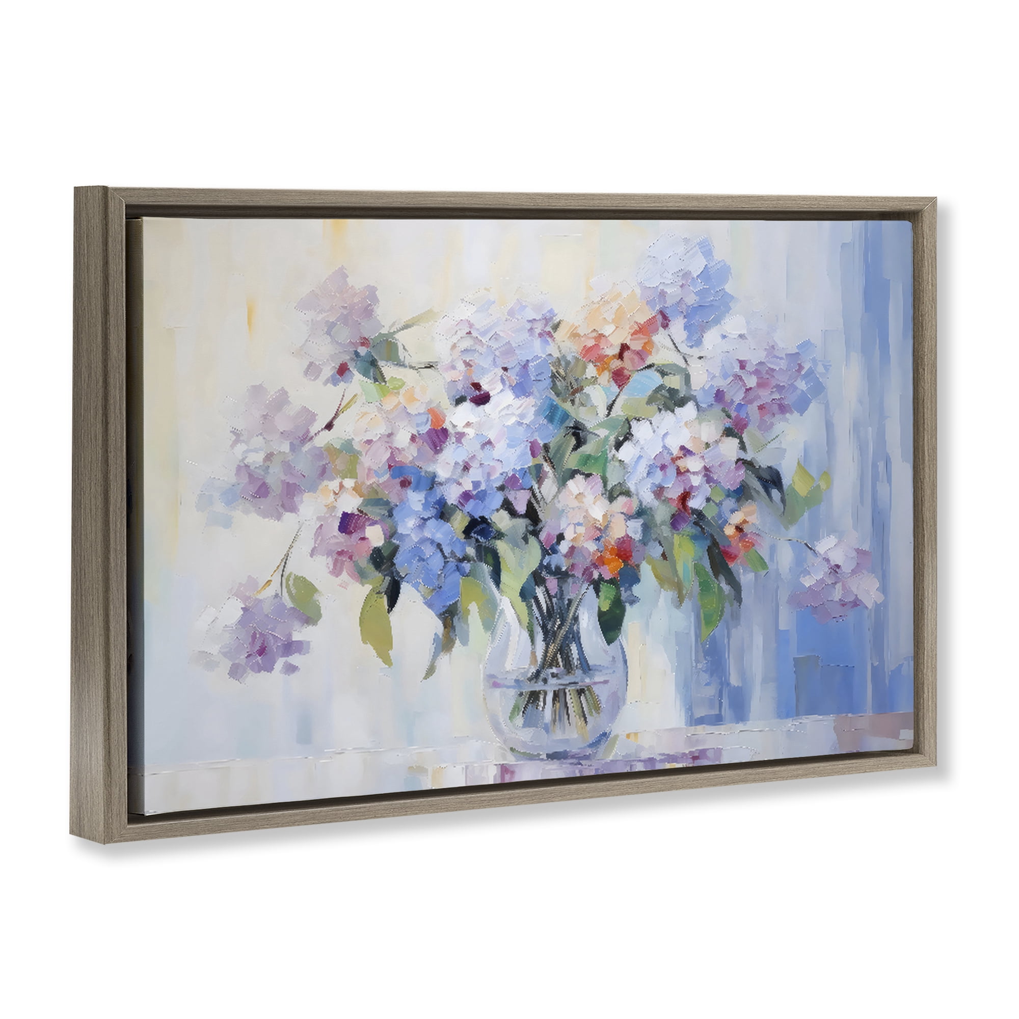 Stupell Industries In Full Bloom Bouquet Brown Framed Floater Canvas Wall Art, design by Creative Studio