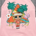 thumbnail image 3 of LOL Surprise! Dolls - Boogie Babe - Retro Style with Palm Trees - Toddler & Youth Girls Raglan Graphic T-Shirt, 3 of 4