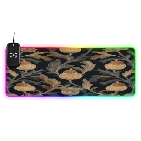 Acorns Large RGB Gaming Mouse Pad with Fast Wireless Charging, 31.5''x11.8''