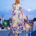 thumbnail image 1 of Vestido De Mujer Vestido elegante con cuello en V Maxi Dress Vestidos Moda suave para boda (Azul S) Cgtredaw para Mujer Azul T S, 1 of 6