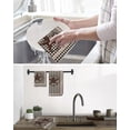 thumbnail image 5 of Farm Plaid Kitchen Dish Towels for Drying Dishes Set of 2, West Texas Star Rustic Farmhouse Black Brown Waffle Weave Microfiber Hand Tea Bathroom Towels Quick Dry & Absorbent Towel 12x12, 5 of 7