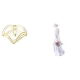 thumbnail image 1 of Elegante servilletero de cerámica con brazo pesado, figura de niña de moderna para almacenamiento de mesa y exhibición decorativa en el come, 1 of 8