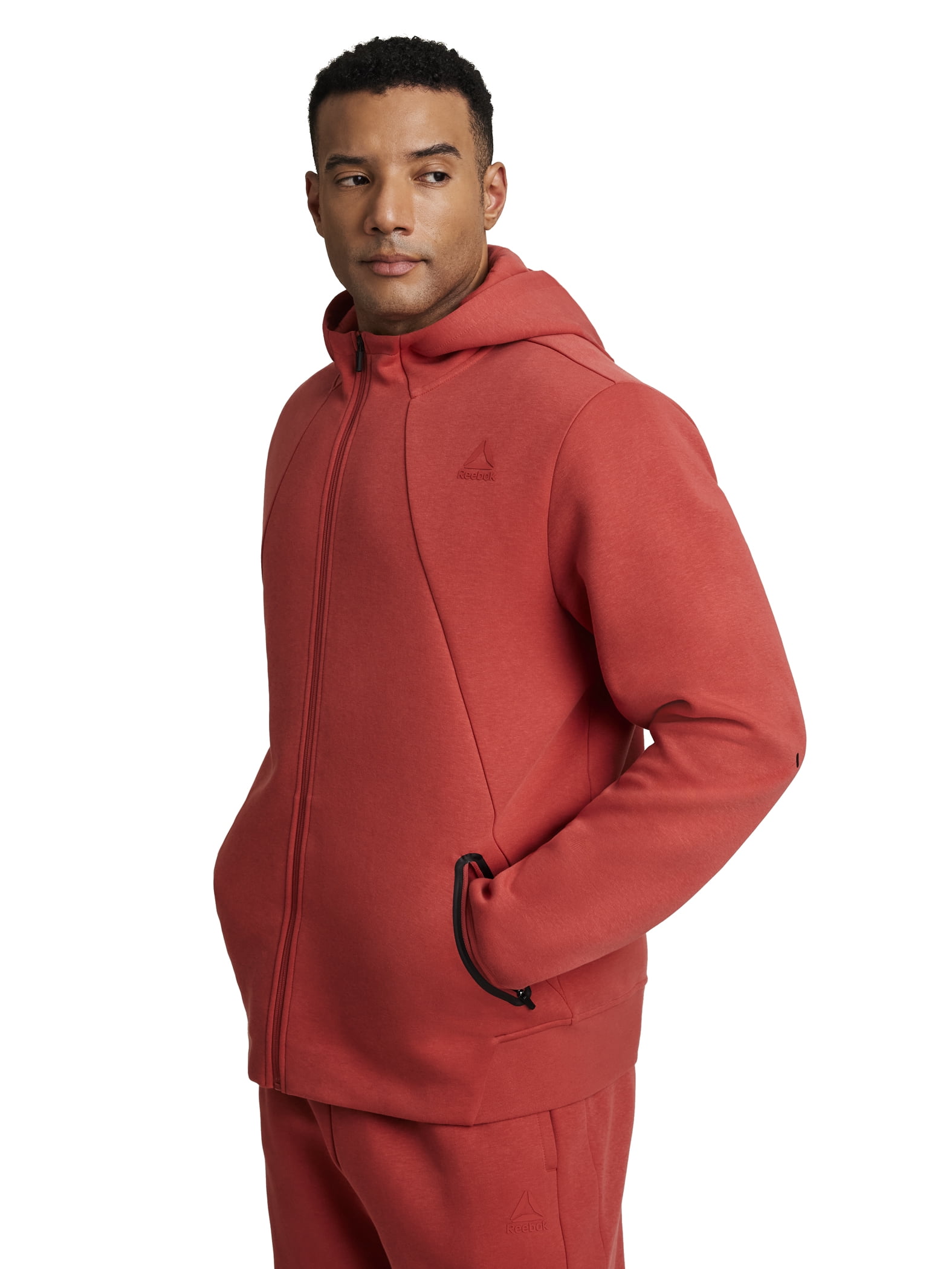 Reebok Men's and Big Men's Momentum Fleece Full Zip Hoodie, Sizes XS-5XL