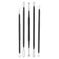 thumbnail image 3 of Blackhead remover,Acne treatment,Pimple Popper,Face Skin Care Kit,Professional Comedone Blemish, Zit, Whitehead Scar Extractor, 5 Piece Surgical Grade Stainless Steel Tools & Travel Case (black), 3 of 7
