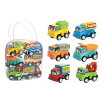 FEOLGEHLY Toddler Car Toys Drive Vehicle Model,Baby Toy Cars for 1 2 3 Year Old Boys Girls,Cute Twist-Forward Movement Clockwork Spring Engineering Car Toy Birthday Gifts,Christmas Stocking Stuffers