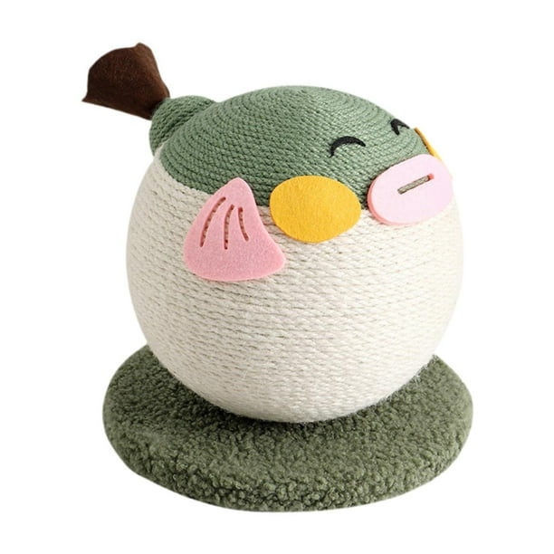 Cat Scratcher Cat Scratching Ball Entrenador lindo para gatos interiores Ejercicio de Verde