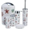Colorful Ocean 6pcs Bathroom Accessories Set - with Trash Can Toothbrush Holder Soap Dispenser Soap and Lotion Set Tumbler Cup