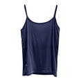 thumbnail image 4 of MESSUEN Camisole Tops for Women Tank Top for Women with Built in Bra V-neck Camisole Tank for with Built in Bras Shelf Bra Padded 2024 Tanks Fit Basic Womens Tops Shirts for Women Blue L, 4 of 5