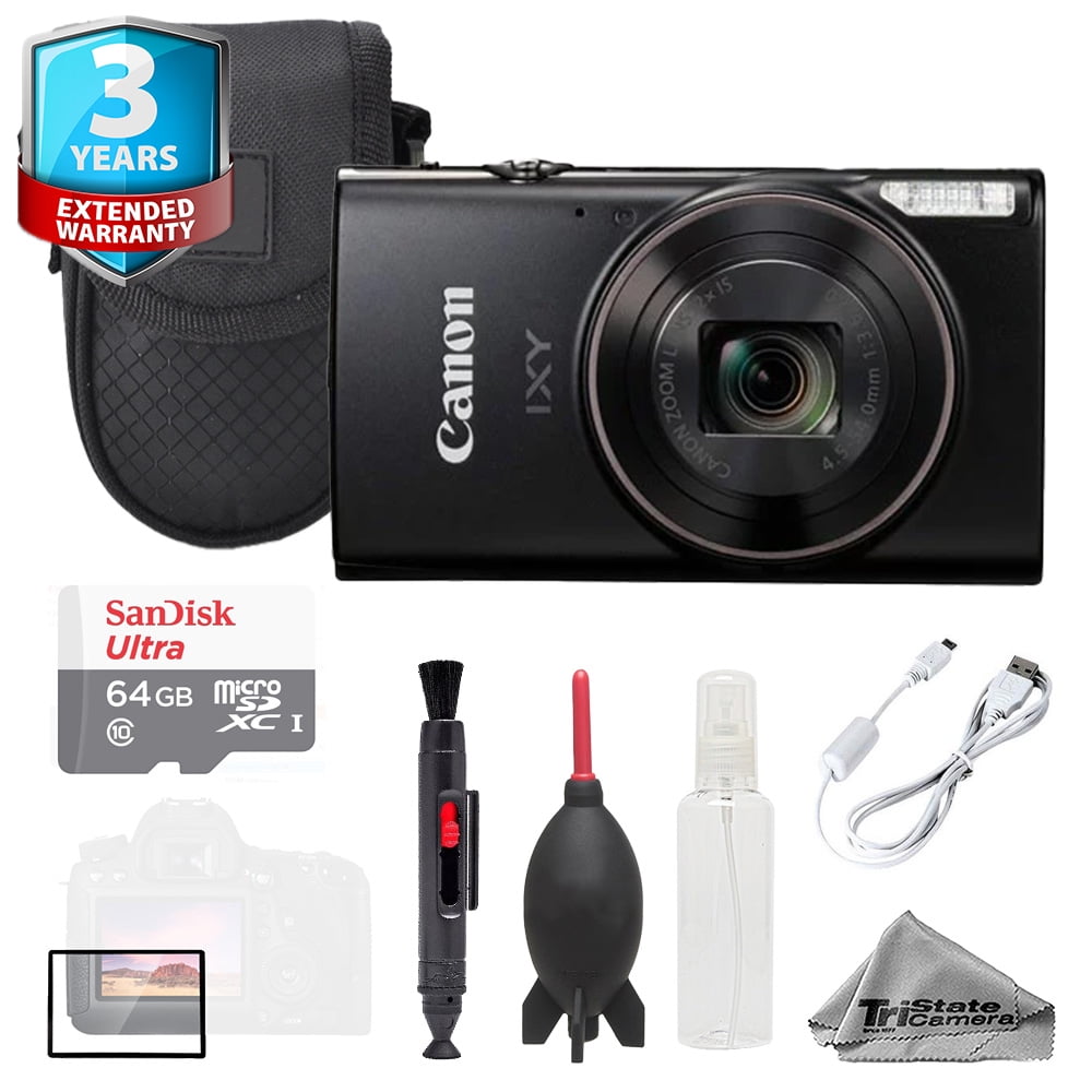 Canon PowerShot IXY 650 Digital Camera (Black) + Extra Battery + 1